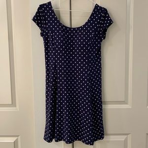 uniqlo polka dot patterned dress